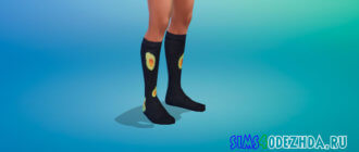 Длинные носки с рисунком авокадо для Симс 4 - фото 1