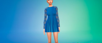 Короткое платье принцессы для Симс 4 - фото 1