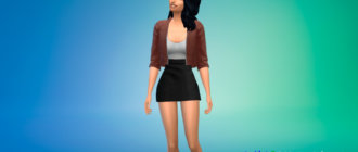 Платье с короткой курткой для Симс 4 - фото 1