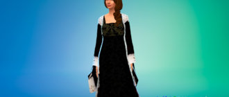 Средневековое платье для королевских особ для Симс 4 - фото 1