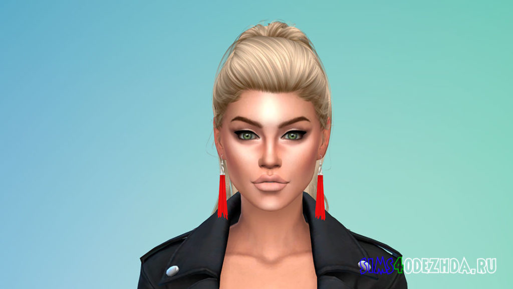 Длинные висячие серьги для Симс 4 – фото 3