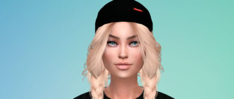 Короткая унисекс шапка для Симс 4 - фото 1