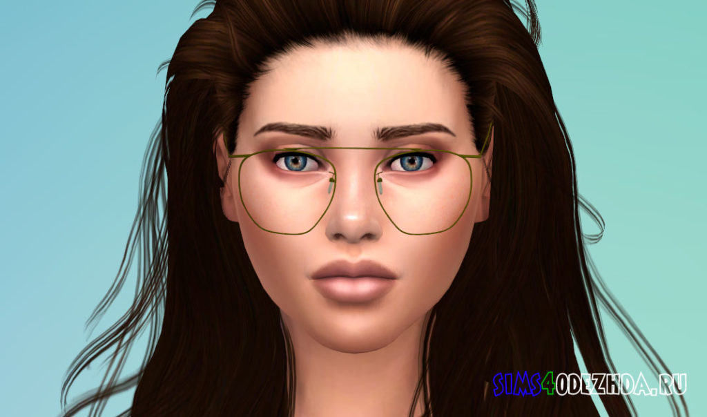 Квадратные унисекс очки для Симс 4 - фото 2