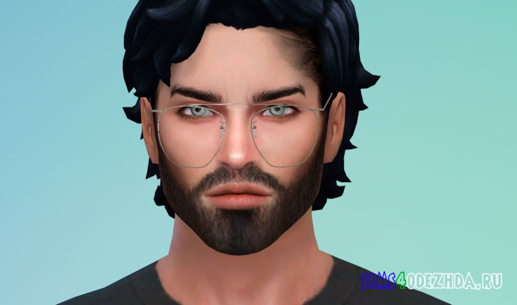 Квадратные унисекс очки для Симс 4 - фото 3