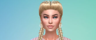 Серьги с жемчужными цветами для Симс 4 - фото 1