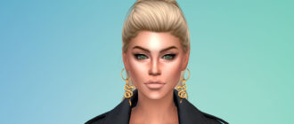 Серьги со змеями для Симс 4 – фото 1