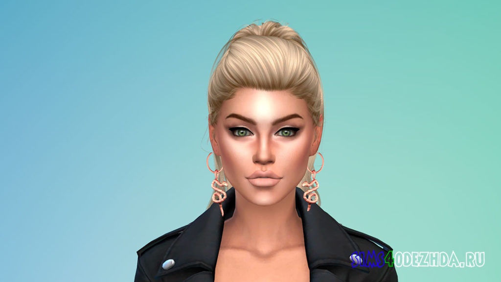 Серьги со змеями для Симс 4 – фото 2