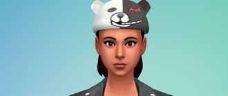 Шапка Монокума для Симс 4 фото