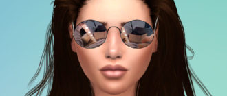 Стильные очки с круглой оправой для Симс 4 - фото 1