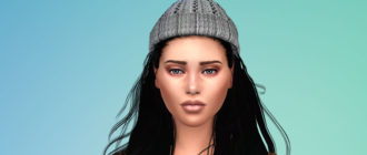 Вязаная зимняя шапка для Симс 4 - фото 1