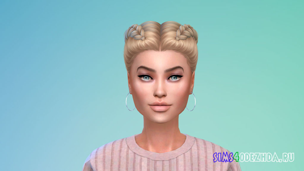 Женские серьги-кольца для Симс 4 – фото 3