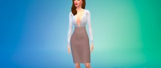 Женский наряд с глубоким декольте для Симс 4 - фото 1