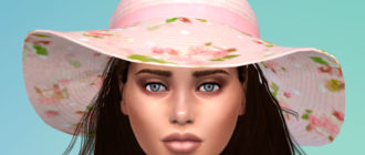 Цветочная шляпа для Симс 4 – фото 1