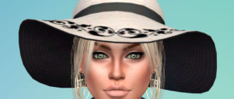 Шляпа с красивым узором для Симс 4 – фото 1