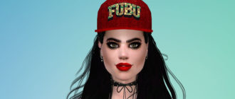 Кепка с крутыми принтами для Симс 4 – фото 1