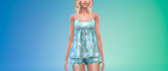 Симпатичная пижама для Симс 4 – фото 1