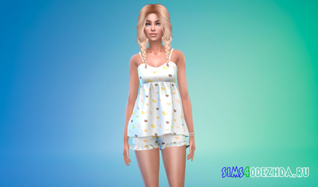 Симпатичная пижама для Симс 4 – фото 2