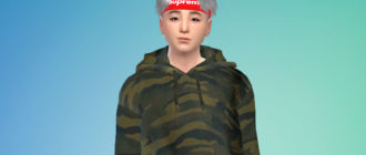 Брендовая бандана для мужчин для Симс 4 – фото 1