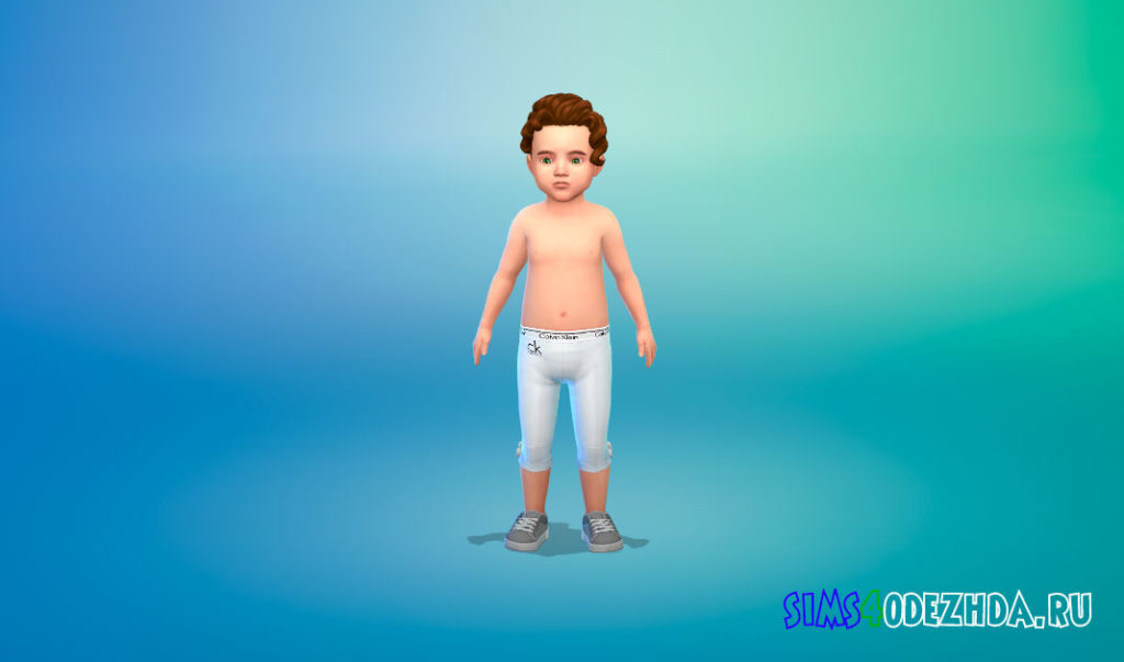Дизайнерские пижамные штаны для малышей для Симс 4 – фото 3