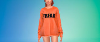 Длинный женский свитер для Симс 4 – фото 1