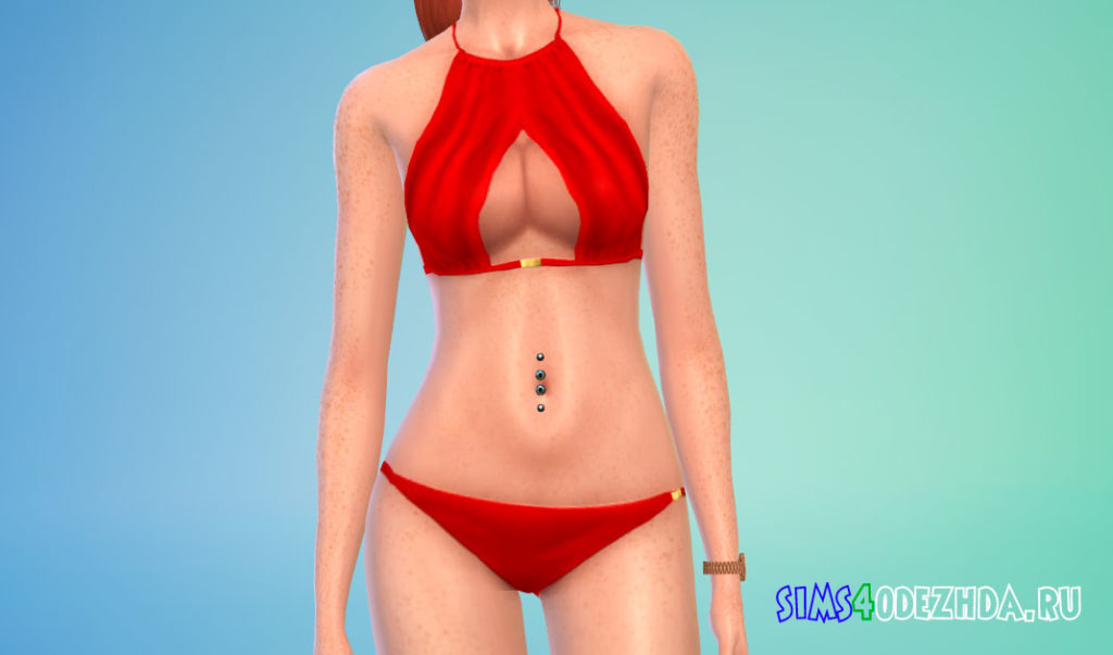 Двойной пирсинг живота для Симс 4 – фото 2