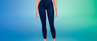 Короткие джинсы скинни для Симс 4 – фото 1