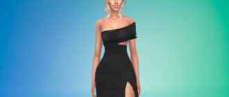 Красивое платье с вырезом сбоку для Симс 4 – фото 1