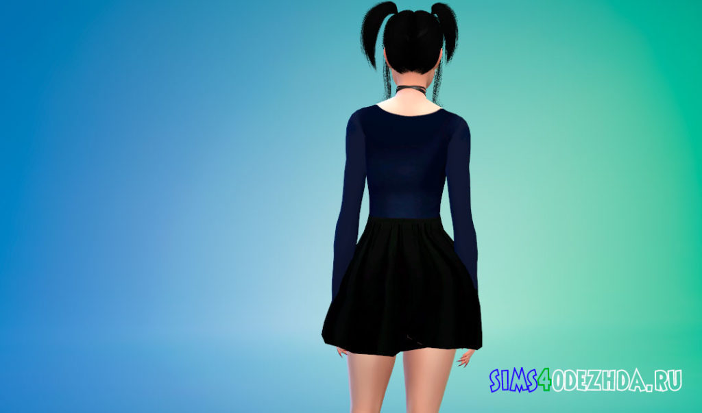 Красивый женский наряд для фигурного катания для Симс 4 – фото 3