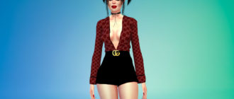 Модный наряд от Гуччи для Симс 4 – фото 1