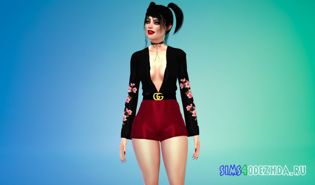 Модный наряд от Гуччи для Симс 4 – фото 2