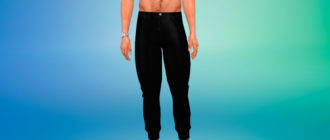 Мужские вельветовые брюки для Симс 4 – фото 1