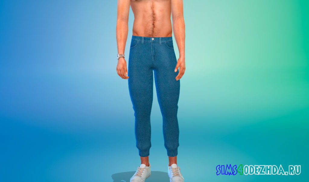 Мужские вельветовые брюки для Симс 4 – фото 2