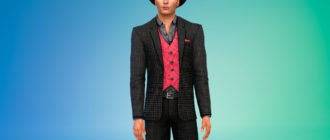 Мужской стильный костюм для Симс 4 – фото 1