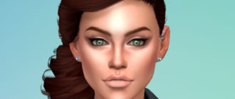 Пирсинг Форвард Хеликс для левого уха для Симс 4 – фото 1