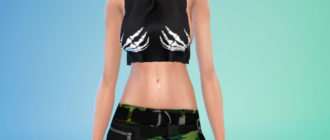 Пирсинг пупка необычной формы для Симс 4 – фото