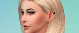 Пирсинг уха Хеликс для Симс 4 – фото