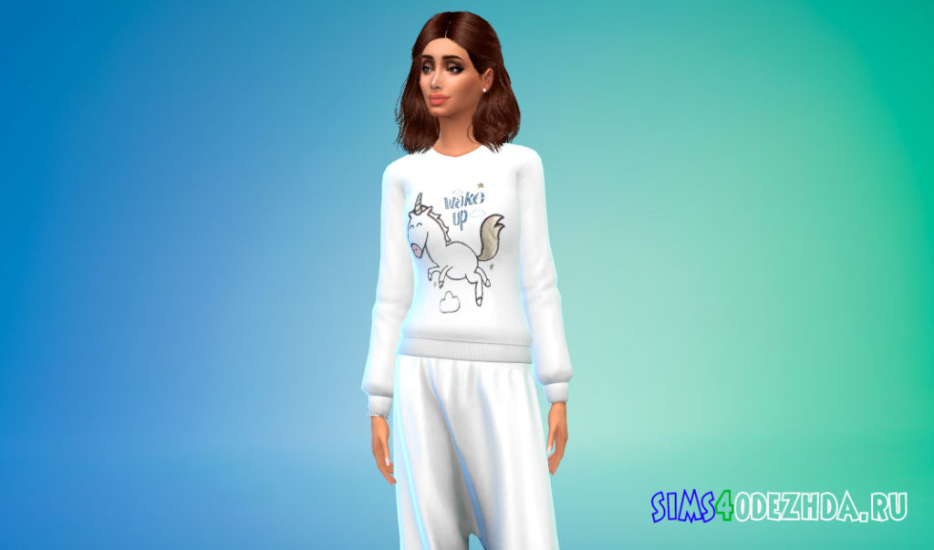 Пижамные свитера для женщин для Симс 4 – фото 2