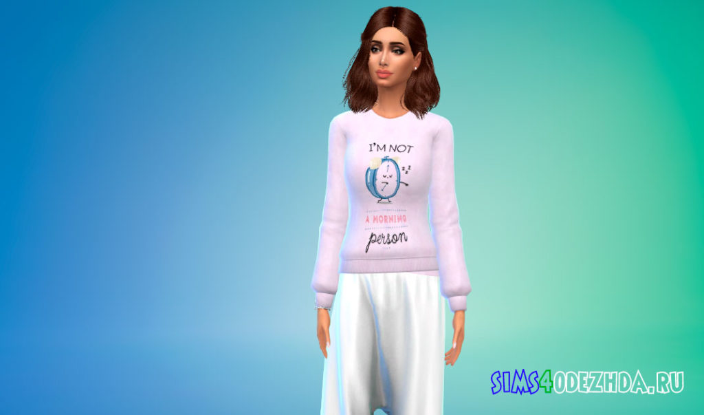 Пижамные свитера для женщин для Симс 4 – фото 3