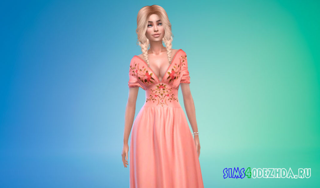 Платье Мирцеллы Баратеон из Игры престолов для Симс 4 – фото 2