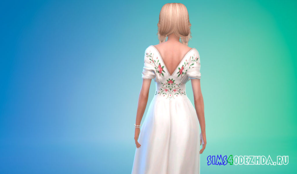 Платье Мирцеллы Баратеон из Игры престолов для Симс 4 – фото 3