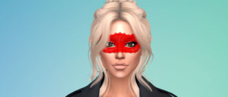 Простая кружевная маска для женщин для Симс 4 – фото 1