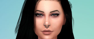 Шипастый пирсинг септум для Симс 4 – фото 1