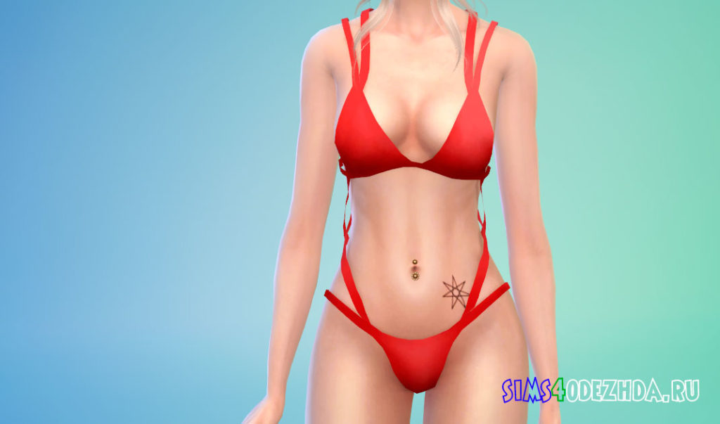 Верхний пирсинг пупка для Симс 4 – фото 2