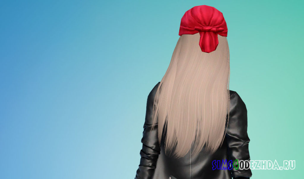 Женская бандана с черепом для Симс 4 – фото 3