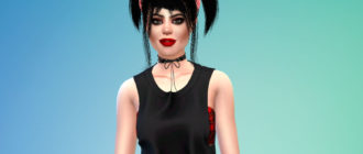 Женская бандана в ретро стиле для Симс 4 – фото 1