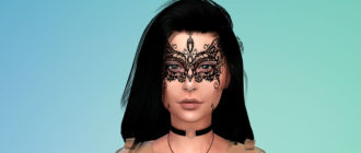 Женская кружевная маска для Симс 4 – фото 1