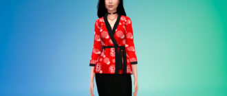 Женское современное кимоно для Симс 4 – фото 1