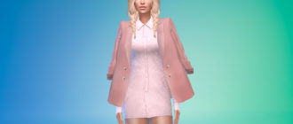 Блейзер-накидка для женщин для Симс 4 – фото 1