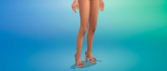 Босоножки с открытым носком для Симс 4 – фото 1