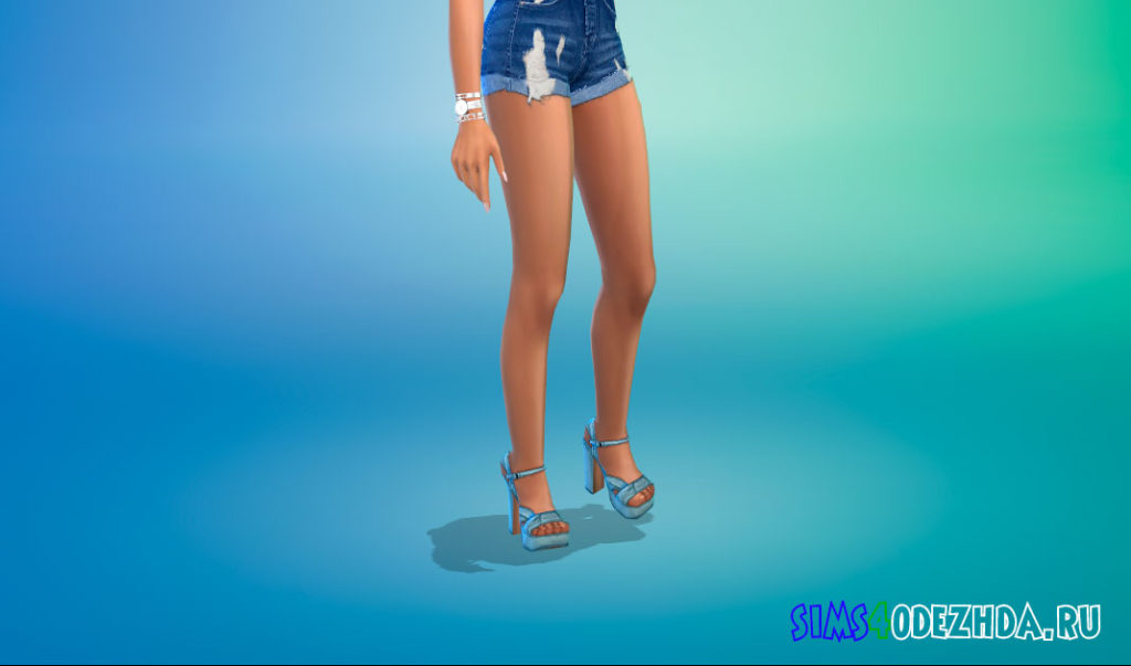 Босоножки с открытым носком для Симс 4 – фото 2